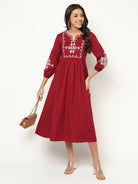 Majesty Embroidered Flared Dress