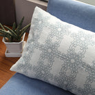 White Snowflakes Embroidered Cushion Cover (Pack of 1 Piece)