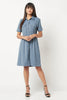 Smoke Blue Collar Dress