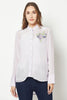 Lilac Embroidered Silk Shirt