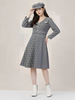 Winter Monochrome Tweed Dress