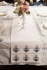 Schiffli Work Table Linen (Pack of 14 Pieces | 14 Seater)