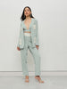 Mint Embroidered Power Suit
