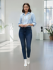 House of S Sky Blue Shirt with Floral Thread Embroidery