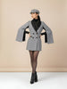 Winter Vintage Tweed Dress With Cap