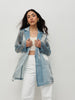 Blue Sheer Longline Blazer