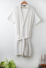 WAFFLE WHITE BATHROBE SET