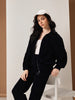 HOUSE OF S WOMEN BLUE VELVET CO-ORD SET
