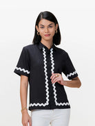 Zigzag Contrast Designer Shirt