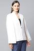 White Solid Open Sleeve Jacket