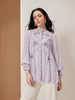 Lavender Elegance Embroidered Tunic