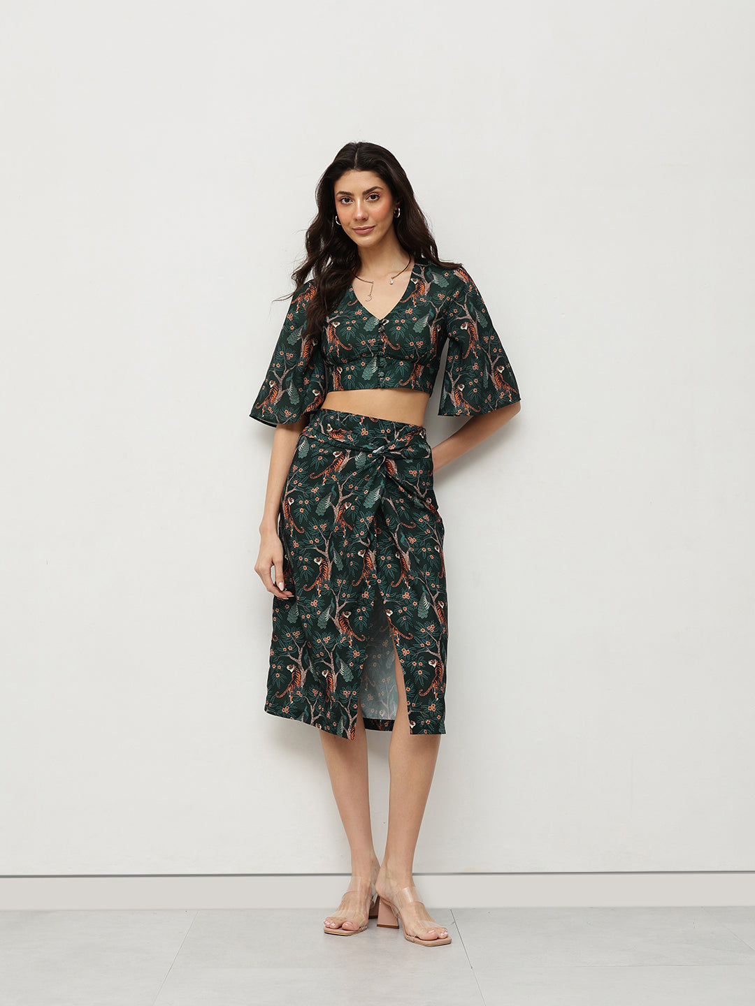 Emerald Safari Print Co-ord Set