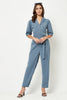 SMOKE COLLAR JUMPSUIT