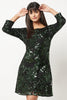 Green Sequin Party Dress