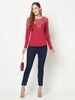 Red Embroidered Top