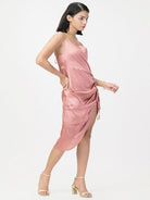 Ruched Satin Party Dress