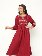 Majesty Embroidered Flared Dress