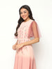 Rose Gradient Embroidered Dress