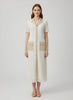 House of S Women's Ivory Lace Contrast Pocket Shirt Dress